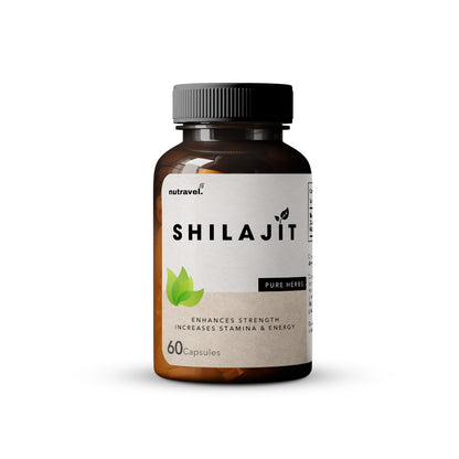 Nutravel Shilajit Capsules, 500 mg, 60 Capsules, Supports Strength and Stamina